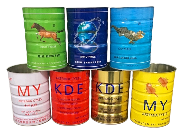 Muyi Artemia canned brine shrimp eggs packaging
